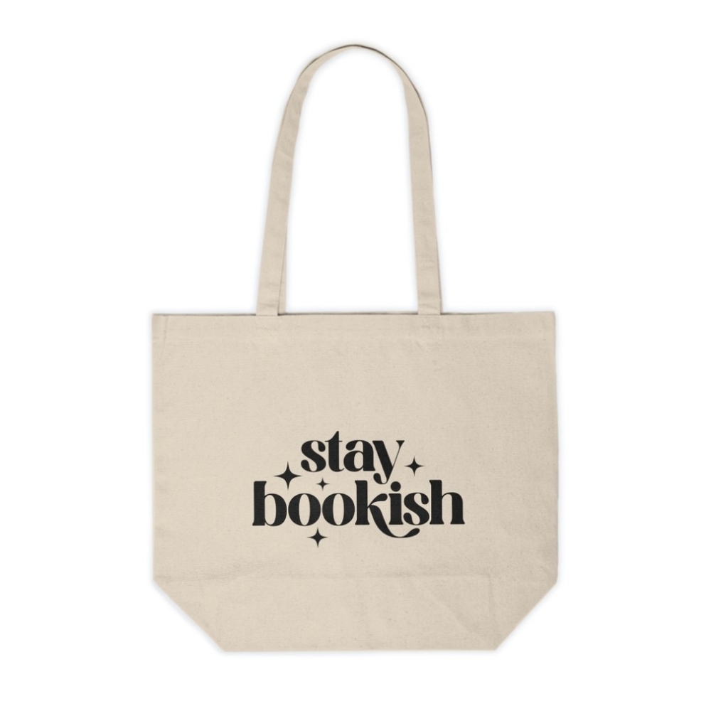 Stay Bookish Custom Canvas Tote Bag